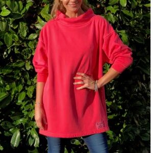 Sloppy Joe High Neck Sweatshirt in Red Wash, Size 1, Excellent Condition